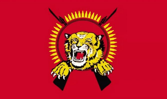 Флаг политической организации «Тигры освобождения Тамил-Илама», действующей на Шри-Ланке