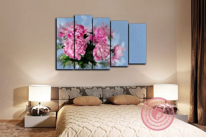 Feng Shui paintings with peonies
