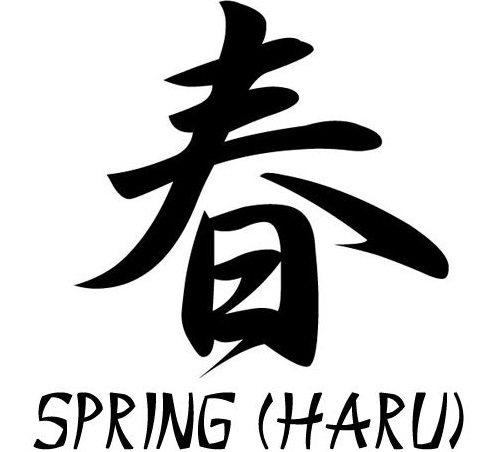 Китайский иероглиф для тату, означающий весну