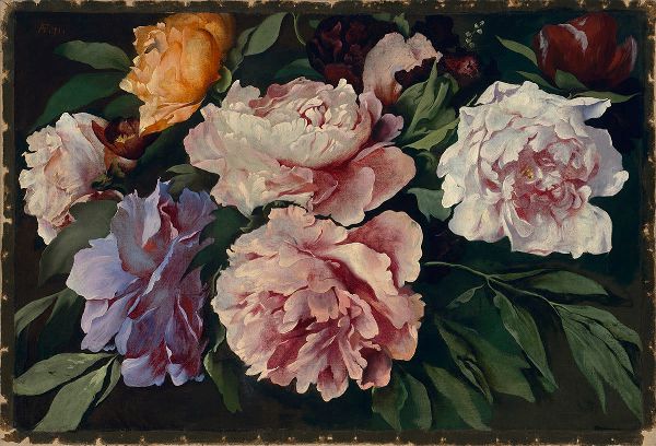 Peonies. Anselm von Feuerbach (German: Anselm von Feuerbach, 1829, Speyer - 1880, Venice), one of the most significant German historical painters of the 19th century. 