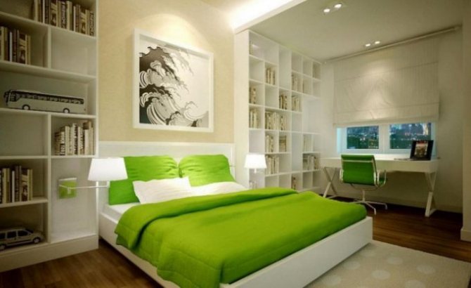 bedspread in feng shui style room