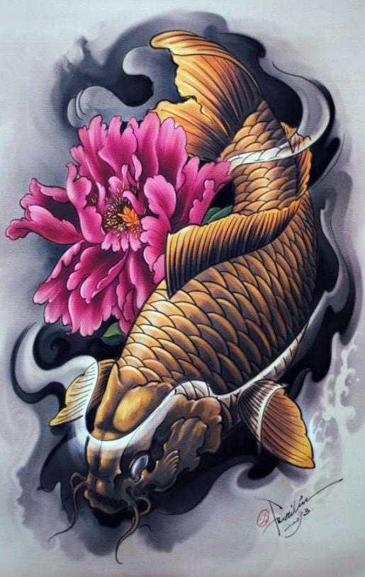 Popular koi tattoo