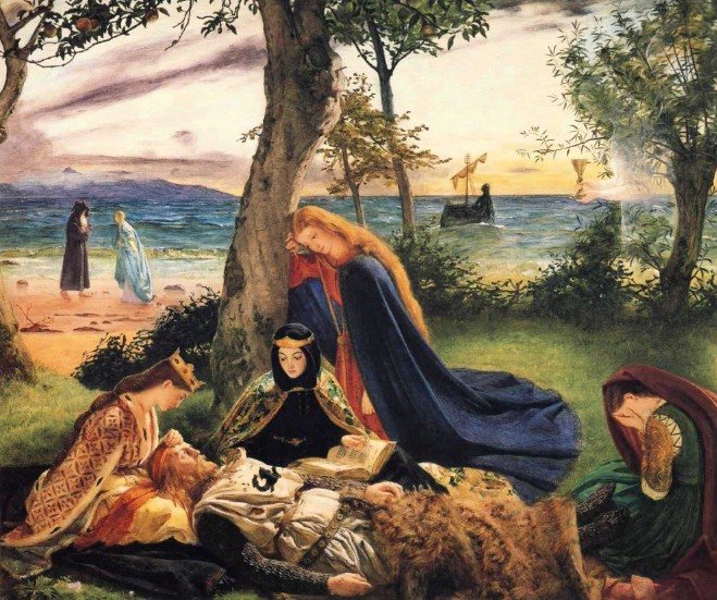 Смерть короля Артура. Картина английского художника Дж. Арчера