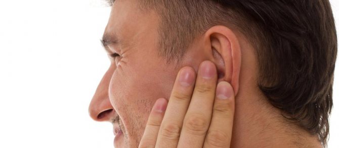 man&#39;s ear itches