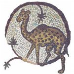 Верблюд на древнеримской мозаике в городе Петра