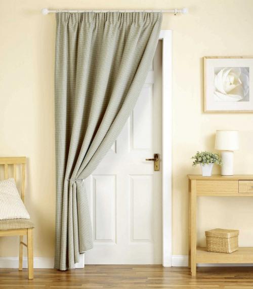 Hangers above the door. How to choose decorative curtains for a doorway? 
